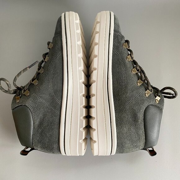 Skechers Street Cleats Haute Hikes Green Suede Boots S8 - Picture 6 of 10